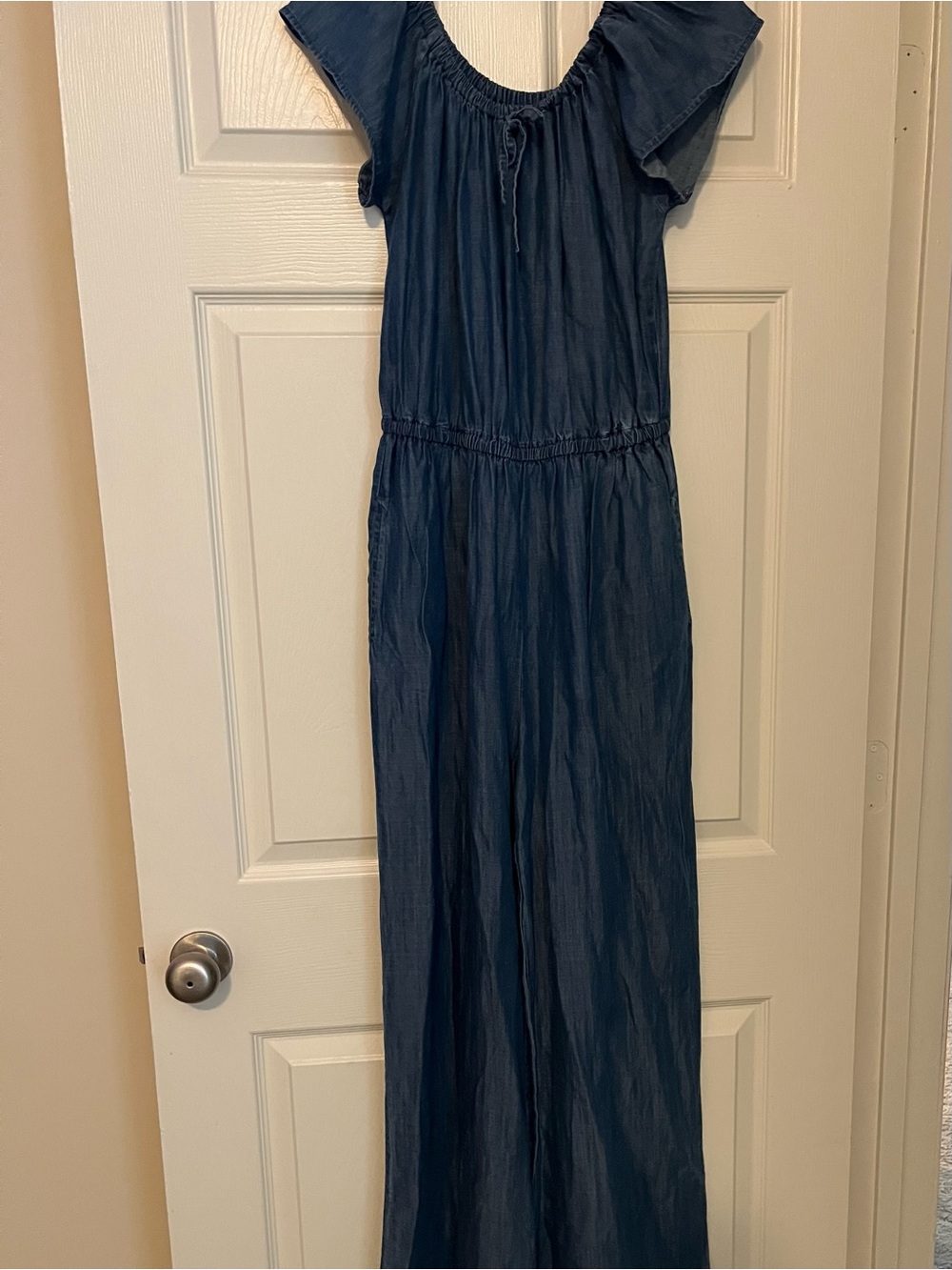 Max Jeans Chambray Wide-Leg Jumpsuit